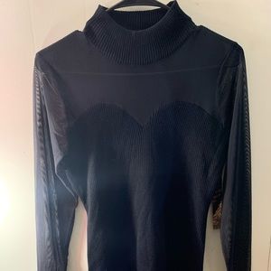 Sheer sleeve and top shirt